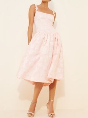 For Love And Lemons Florence Drop Waist Midi Dress